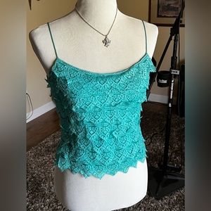 Carmen Marc Valvo Lace Tank